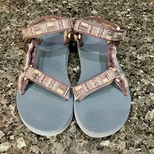 Teva Midform Universal Purple Aztec Pattern Slip-on Sandals Size 40 US 9